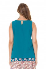 Martine Cotton Top - Teal