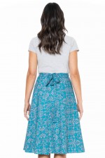 Beth Cotton Wrap Skirt in Berlin Print