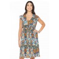 Chrissie Cotton Tunic in Agean Print 