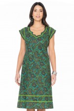 Cassy Cotton Braid Dress in Fiji Print