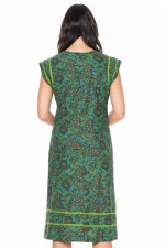 Cassy Cotton Braid Dress in Fiji Print