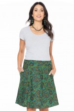 Melissa A-Line Cotton Skirt in Fiji Print