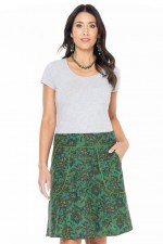 Melissa A-Line Cotton Skirt in Fiji Print