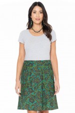 Melissa A-Line Cotton Skirt in Fiji Print