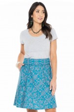 Melissa A-Line Cotton Skirt in Berlin Print