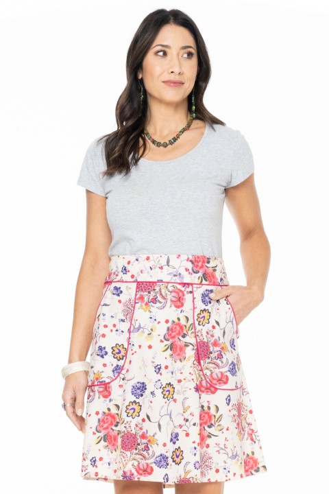 Melissa A-Line Cotton Skirt in Tunis Print