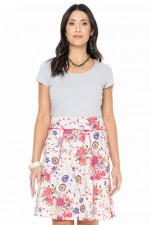 Melissa A-Line Cotton Skirt in Tunis Print