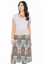 New Dita Cotton Reversible Skirt in Agean & Corfu Prints 