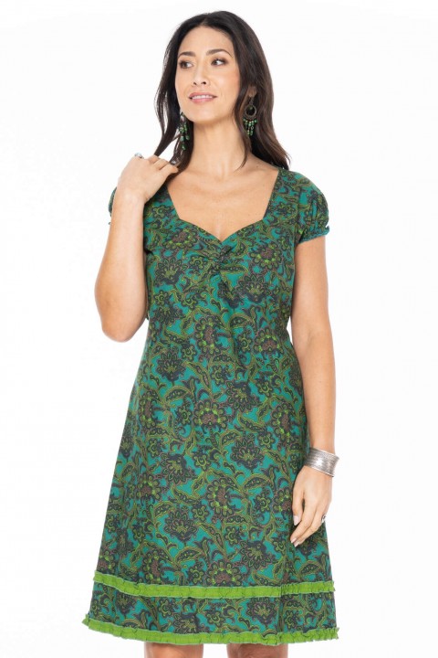 Gabriella Cotton Dress in Fiji Print