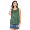 Martine  Cotton Top in Fiji Print