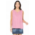 Martine  Cotton Top in Pink