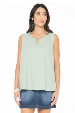 Martine  Cotton Top in Sage