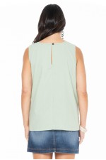 Martine  Cotton Top in Sage