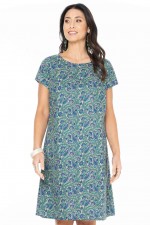 Amber Reversible Cotton Voile Dress in Sardinia & Agra Prints