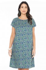 Amber Reversible Cotton Voile Dress in Sardinia & Agra Prints