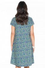 Amber Reversible Cotton Voile Dress in Sardinia & Agra Prints