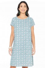 Amber Reversible Cotton Voile Dress in Ditsy & Agra Prints