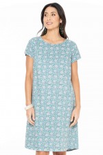 Amber Reversible Cotton Voile Dress in Sardinia & Agra Prints