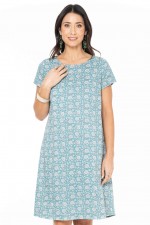 Amber Reversible Cotton Voile Dress in Ditsy & Agra Prints