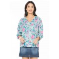 Palais L/S Rayon Top in Crete Print