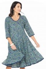 Angel Cotton Voile Dress in Sardinia Print