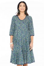 Angel Cotton Voile Dress in Sardinia Print