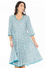 Angel Cotton Voile Dress in Agra Print