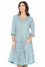 Angel Cotton Voile Dress in Agra Print