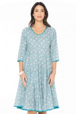 Angel Cotton Voile Dress in Agra Print