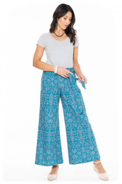 Claudia Cotton Trousers in Berlin Print