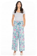 Nat Rayon Trouser with pockets in Crete Print