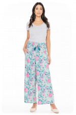 Nat Rayon Trouser with pockets in Crete Print