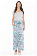 Nat Rayon Trouser with pockets in Crete Print