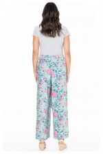 Nat Rayon Trouser with pockets in Crete Print