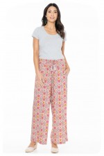 Nat Rayon Trouser with pockets in Rhodes Print