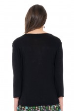 Sarita Cowl Neck Top in Black 