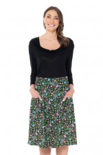 Shona Cotton Skirt in Spark Print