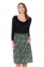 Shona Cotton Skirt in Spark Print